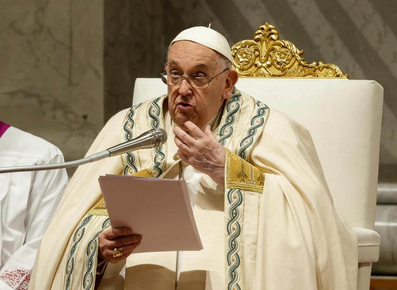 El papa Francisco presidió la Vigilia. Foto: EFE