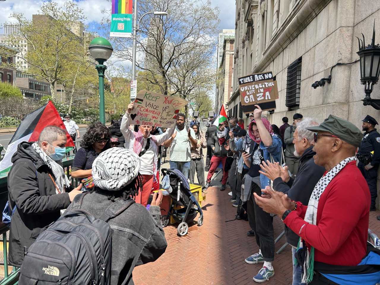 Protestas propalestinas en campus de EEUU. Foto: EFE